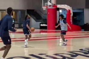 加兰已经开始进行5v5的训练了！最快能在3号对阵勇士的比赛中复出